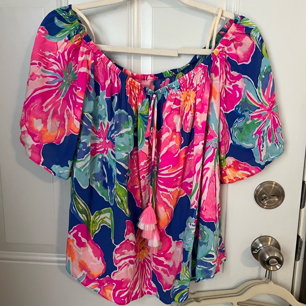 Lilly Pulitzer off the shoulder shirt